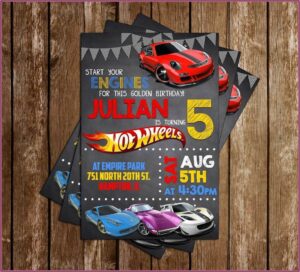 Hot Wheels Birthday Invitation Free