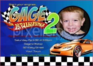Hot Wheels Birthday Invitation Template Free