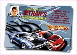 Hot Wheels Birthday Invitation Wording