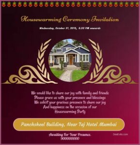 Housewarming Invitation Card Ideas