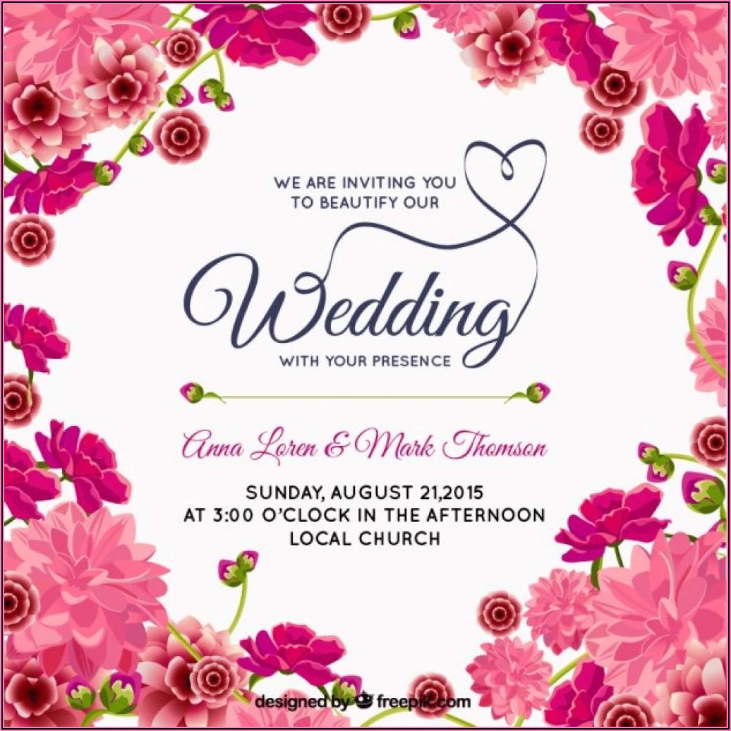 Indian Wedding Invitation Templates Free Download