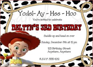 Jessie Toy Story Birthday Invitations