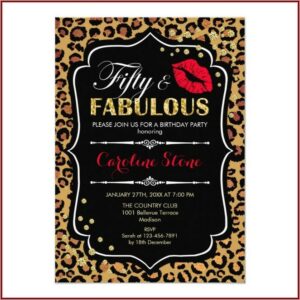 Leopard Print Birthday Invitations