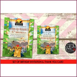 Lion King Birthday Invitation