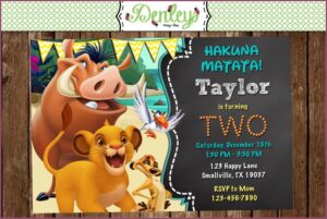 Lion King Birthday Invitations Free