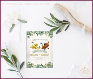 Lion King Birthday Invitations Printable