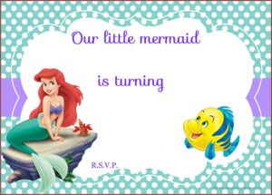 Little Mermaid Party Invitation Template
