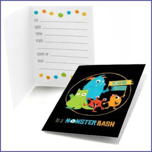 Little Monster Birthday Invitations