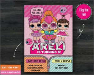Lol Doll Birthday Invitation