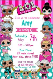 Lol Doll Free Printable Invitations