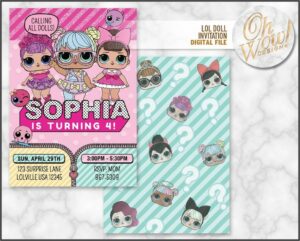 Lol Surprise Doll Digital Invitations