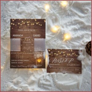Mason Jar Wedding Invitations