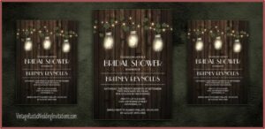 Mason Jar Wedding Shower Invitations