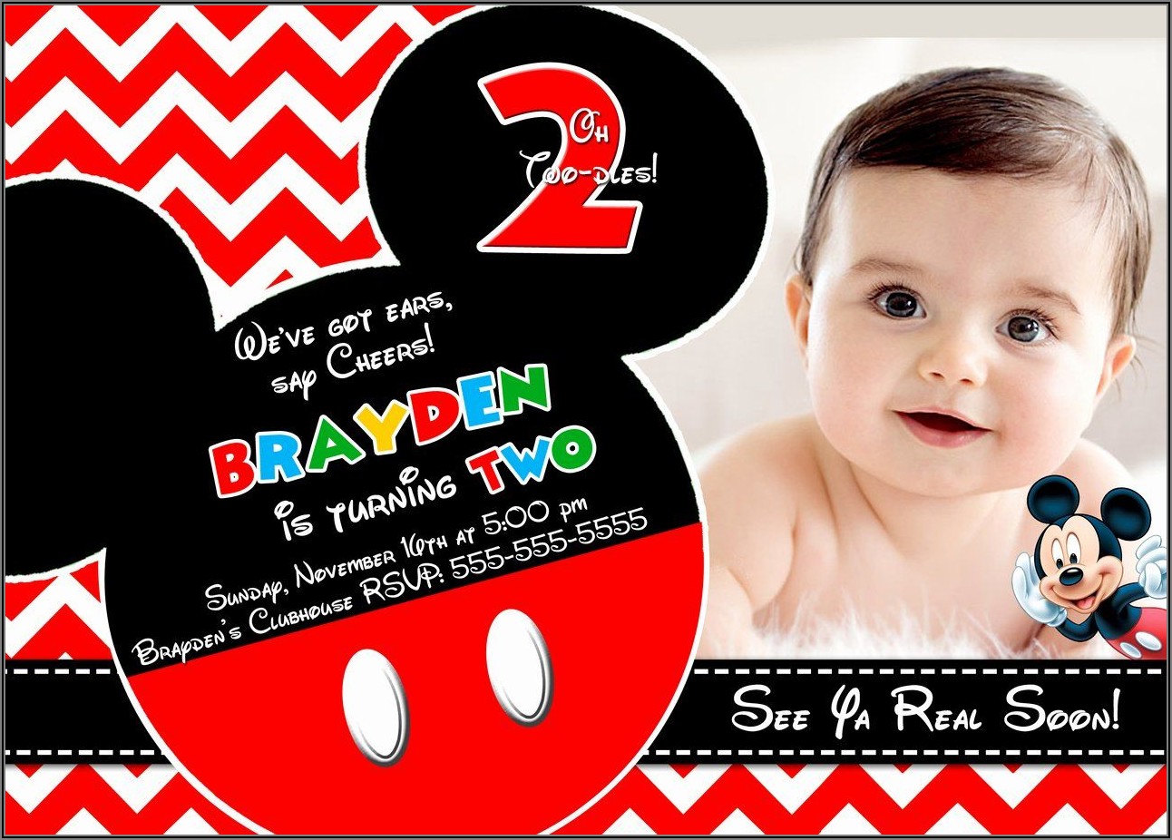 Mickey Mouse Clubhouse Birthday Invitations Online