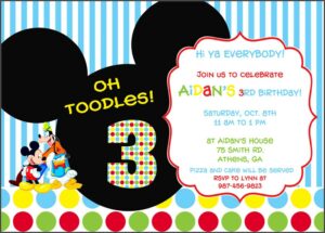 Mickey Mouse Clubhouse Birthday Party Invitations