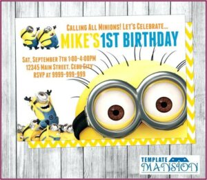 Minion Birthday Invitations Free Template