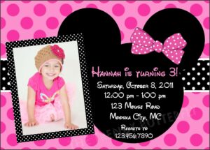 Minnie Mouse 1st Birthday Invitation Ideas
