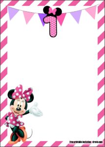 Minnie Mouse 1st Birthday Invitations