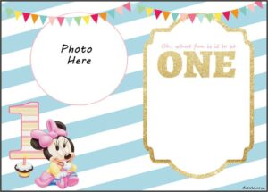 Minnie Mouse 1st Birthday Invitations Free Templates