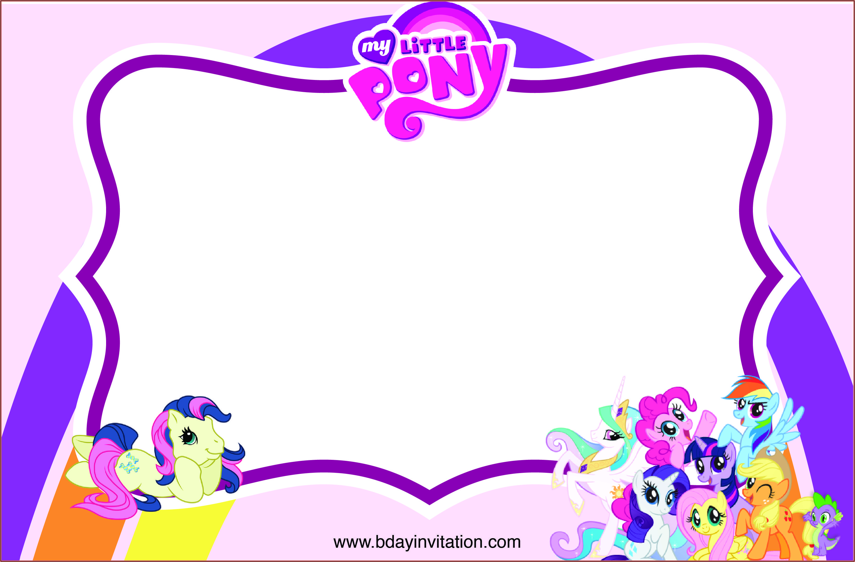 My Little Pony Birthday Invitation Template Free