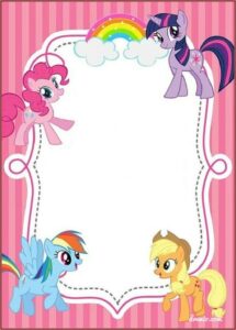My Little Pony Birthday Invitations Editable