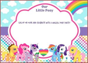 My Little Pony Birthday Invitations Free Printable