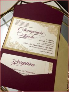 Navy Blue Blush And Gold Wedding Invitations