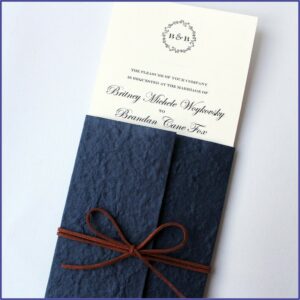 Navy Blue Wedding Invitation Cards