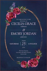 Navy Blue Wedding Invitations Vistaprint