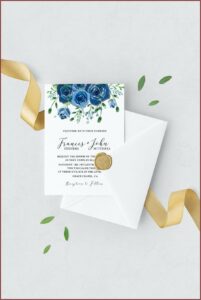 Navy Blue Wedding Invite Suite
