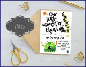Our Little Monster Birthday Invitations