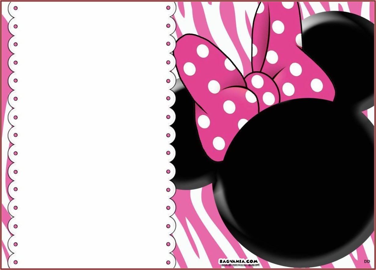 Personalized Editable Minnie Mouse Invitation Template