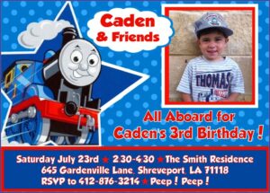 Personalized Thomas The Train Birthday Invitations Free