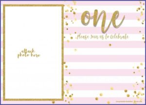 Pink And Gold Birthday Invitations Free