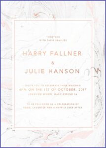 Pink And Rose Gold Wedding Invitations