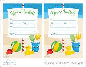 Printable Birthday Party Invitations Free