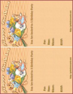 Printable Children's Birthday Invitations Free