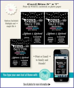 Printable Gender Reveal Invitation Template
