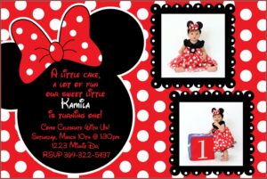 Red Minnie Mouse Invitation Template Free