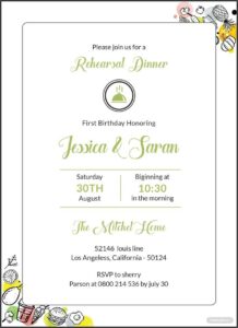 Rehearsal Dinner Invitation Template Printable Free