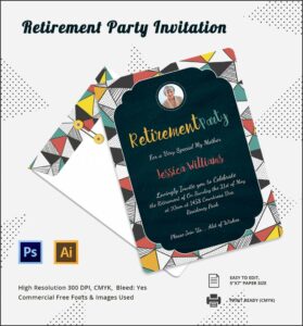Retirement Dinner Invitation Template Free