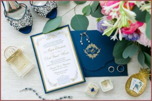 Royal Blue And White Wedding Invitations