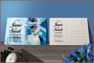 Royal Blue Themed Wedding Invitations