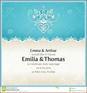 Royal Blue Wedding Invitation Blank Templates