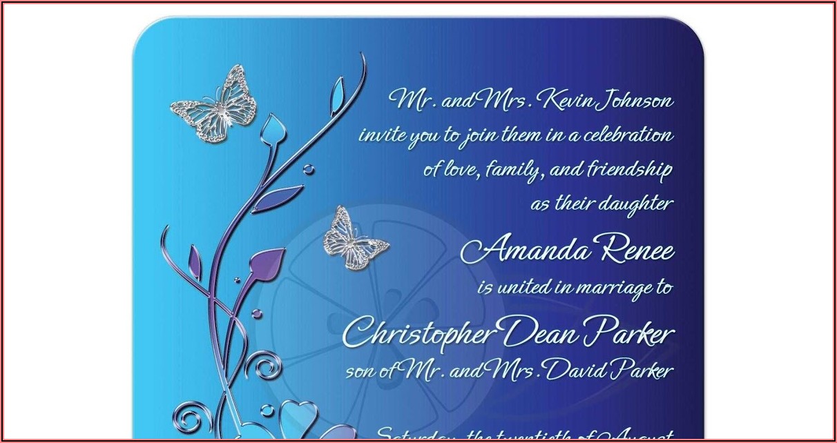 Royal Blue Wedding Invitation Design