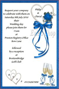 Royal Blue Wedding Invitations Uk