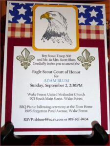 Sample Eagle Court Of Honor Invitations