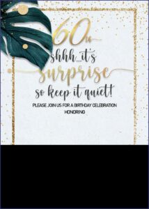 Surprise 60th Birthday Invitations Free