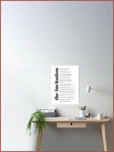 The Invitation By Oriah Poster