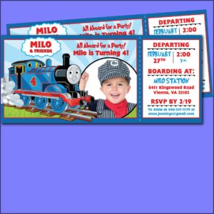 Thomas The Train Birthday Invitations